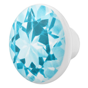 Aquamarine Illusion Ceramic Knob