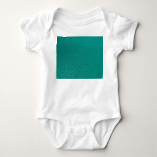 Aquamarine Leather: Fashionable Snake Texture. Baby Bodysuit