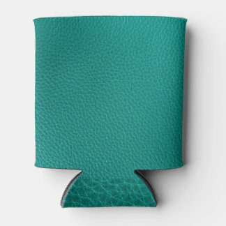 Aquamarine Leather: Fashionable Snake Texture. Can Cooler