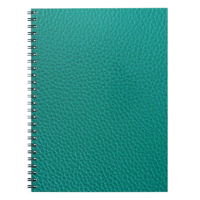 Aquamarine Leather: Fashionable Snake Texture. Notebook (Front)