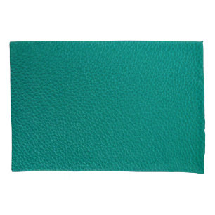 Aquamarine Leather: Fashionable Snake Texture. Pillowcase