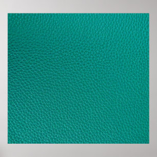 Aquamarine Leather: Fashionable Snake Texture. Poster