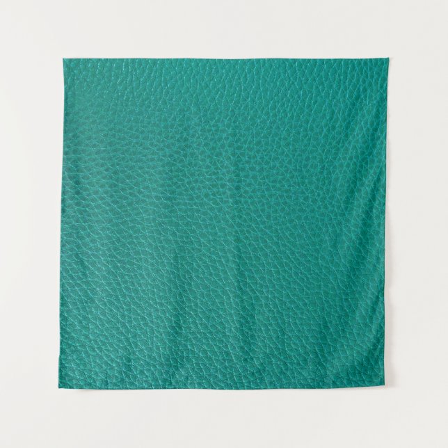 Aquamarine Leather: Fashionable Snake Texture. Tapestry (Front)