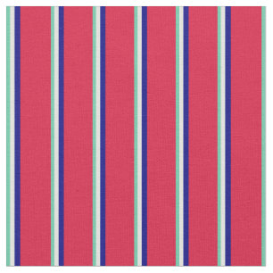 Aquamarine, Light Cyan, Blue, and Crimson Coloured Fabric