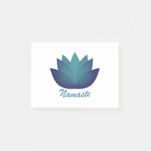 Aquamarine Lotus Namaste Post-it Notes