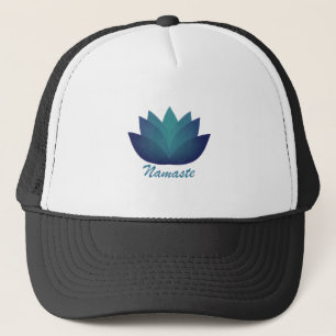 Aquamarine Lotus Namaste Trucker Hat