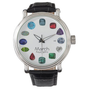 Aquamarine, March Birthstone Watch