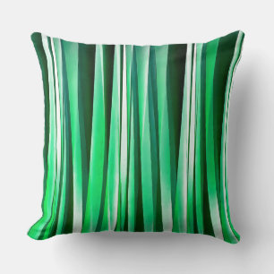 Aquamarine Ocean Stripy Pattern Cushion