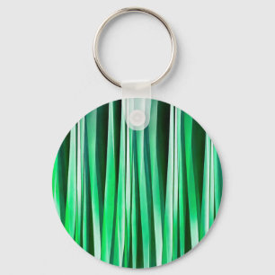 Aquamarine Ocean Stripy Pattern Key Ring