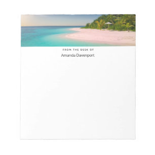 Aquamarine Ocean Tropical Beach Scenic Notepad