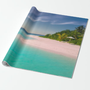 Aquamarine Ocean Tropical Beach Scenic Wrapping Paper