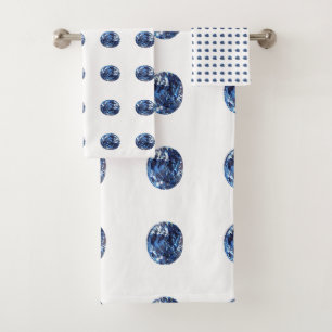 Aquamarine Pattern Bath Towel Set