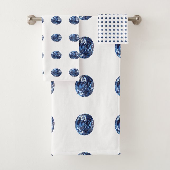 Aquamarine Pattern Bath Towel Set (Insitu)