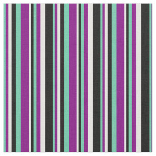 Aquamarine, Purple, White, and Black Coloured Fabric