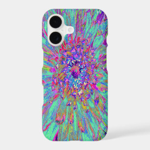 Aquamarine Rainbow Colour Abstract Dahlia Flower