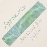 Aquamarine Seafoam Beautiful Water Scarf<br><div class="desc">Aquamarine is an aqua blue sea kissed by the sun. Sunlight reflecting off tropical sea water inspired this beautiful aquamarine scarf design by nature. Personalise this bright stylish scarf with her Initials for a truly unique fashion style.

This image is original ocean photography by JLW_PHOTOGRAPHY.</div>