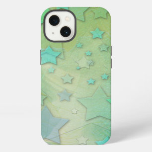 Aquamarine Stars Celestial Modern Art iPhone 13 Case