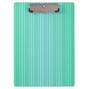 Aquamarine Teal and Green Vertical Stripes Pattern Clipboard