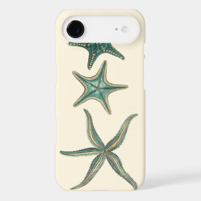 Aquamarine Triple Starfish Case-Mate iPhone Case (Back)