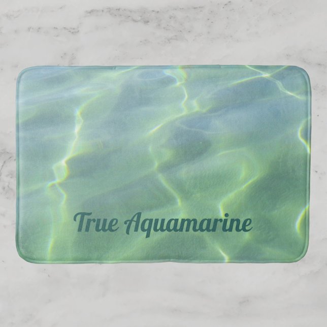 Aquamarine Tropical Water Bath Mat (Creator Uploaded)