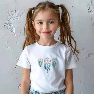 Aquamarine Watercolor Dreamcatcher Baby Shower T-Shirt