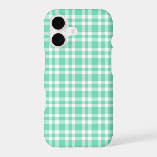 Aquamarine White Plaid Pattern (Back)