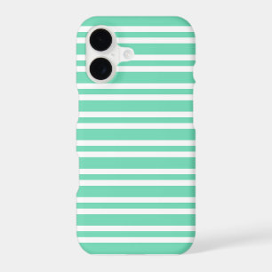 Aquamarine White Stripes Pattern