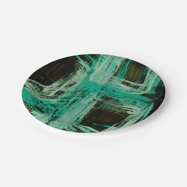 Aquamarine Windows I Paper Plate (Angled)