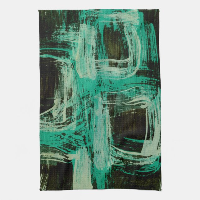 Aquamarine Windows I Tea Towel (Vertical)