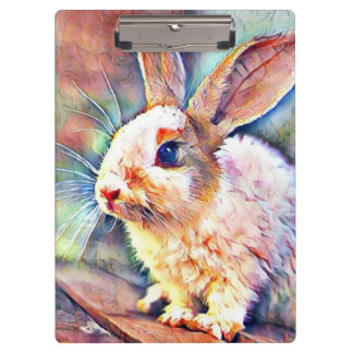 aquarell bunny clipboard