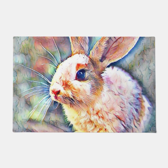 aquarell bunny doormat (Front)