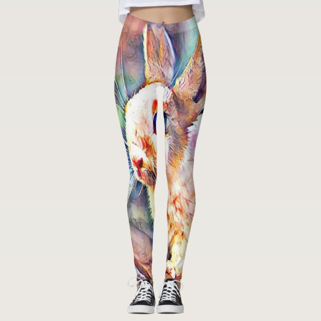 aquarell bunny leggings (Front)