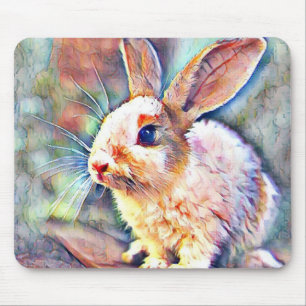 aquarell bunny mouse pad