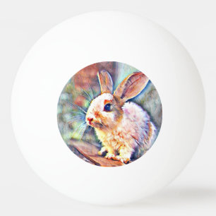 aquarell bunny ping pong ball