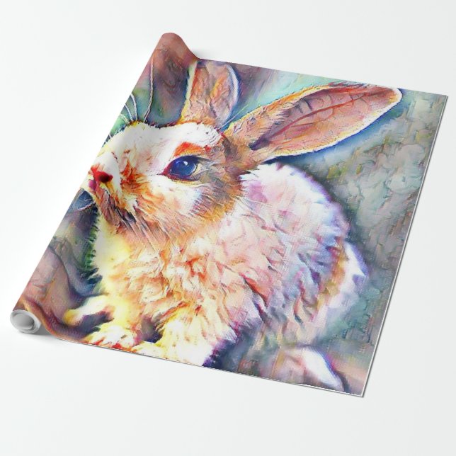aquarell bunny wrapping paper (Unrolled)
