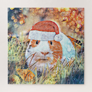 aquarell christmas guinea pig jigsaw puzzle