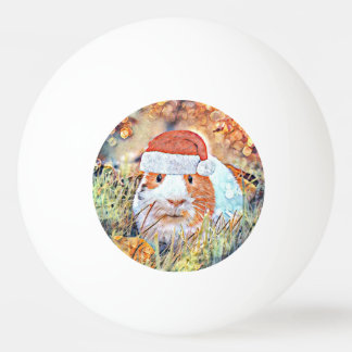 aquarell christmas guinea ping pong ball