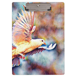 aquarell dove clipboard