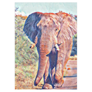 aquarell elephant tablecloth