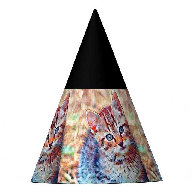aquarell kitten party hat (Front)