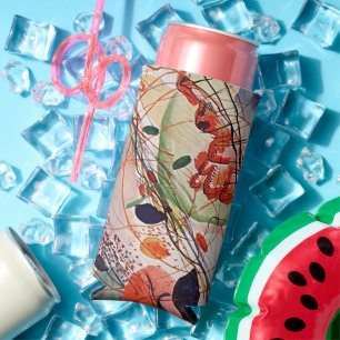 Aquarelle Dreams: High-Resolution Kandinsky  Seltzer Can Cooler