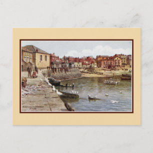 Aquarelle St Ives Cornwall Seagulls in the harbour Postcard