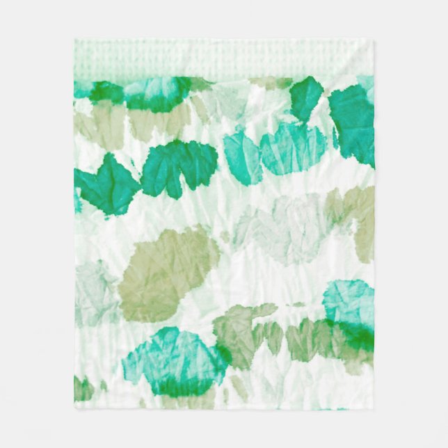 Aquarelle Texture. Splash. Abstract Splash. Tie Dy Fleece Blanket (Front)