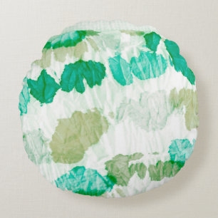 Aquarelle Texture. Splash. Abstract Splash. Tie Dy Round Cushion