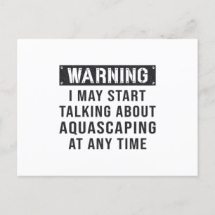 Aquarist Aquarium Warning Aquascaping Fish Keeper Postcard