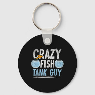 Aquarist Men Fish Tank Owner Crazy Fish Guy Aquari Key Ring