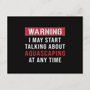 Aquarist Warning Aquascaping Fish Keeper Aquarium Postcard