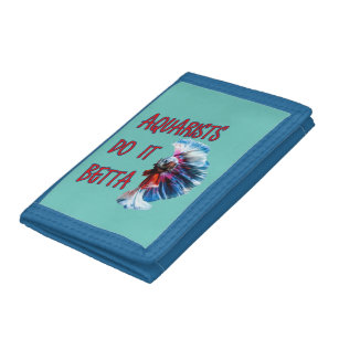 Aquarists Do It Betta Fun Quote Trifold Wallet