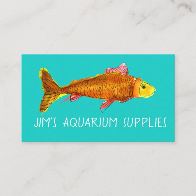 Aquarium and pet fish supplies business card (Front)