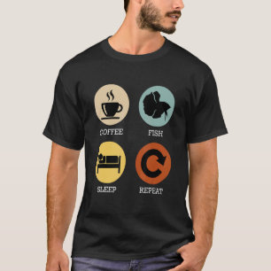 Aquarium Aquarist Eat Sleep Fish Repeat Aquarianer T-Shirt